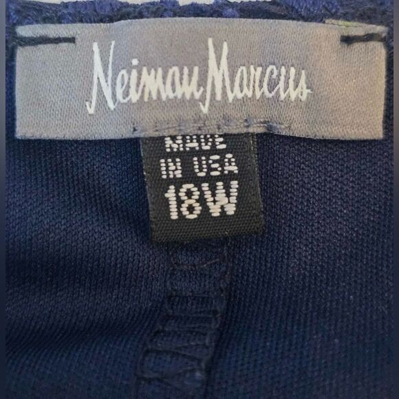 Vintage Neiman Marcus Dress Lace Floral Pattern blue women’s size 18W Made in US - Picture 4 of 4